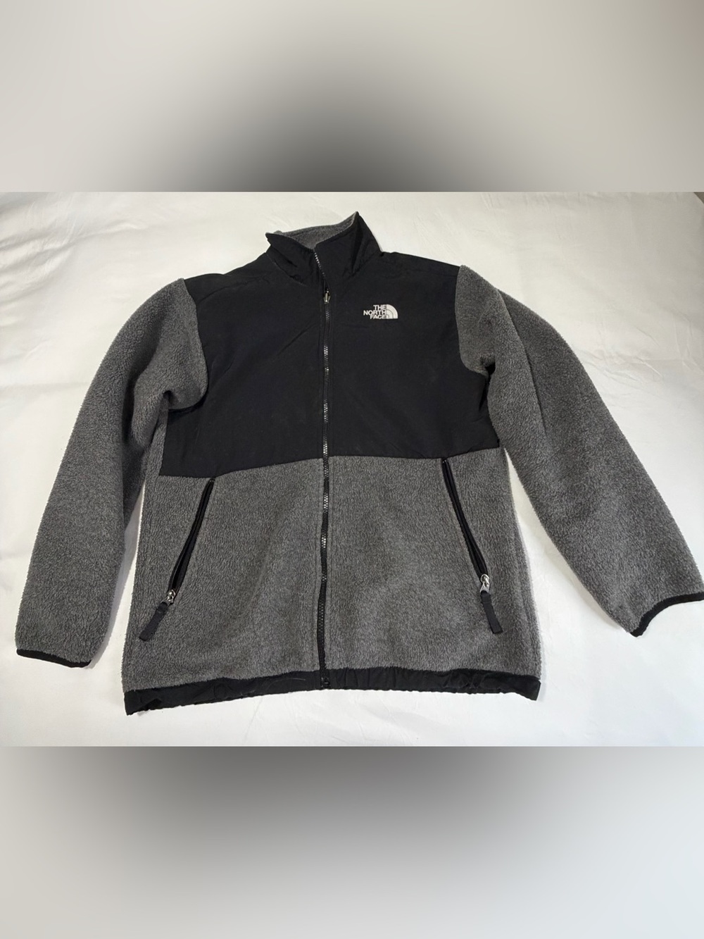 The North Face Denali Fleece Jacket Boys Gray Black